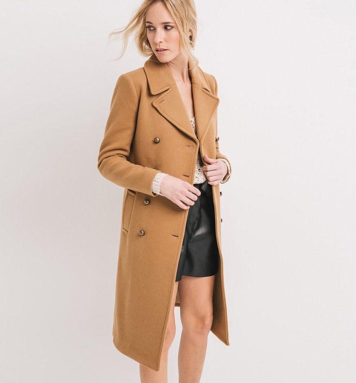 manteau beige femme promod