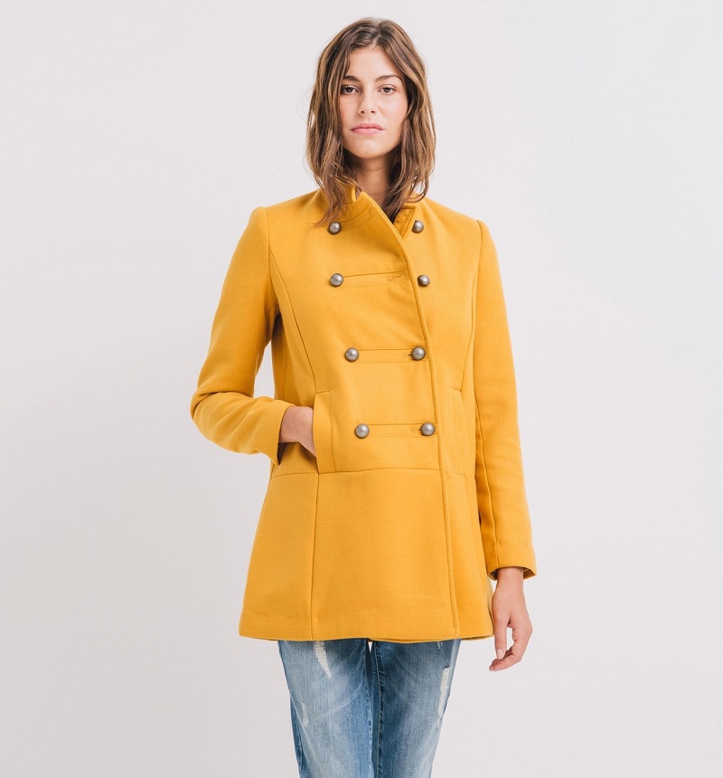 manteau promod jaune