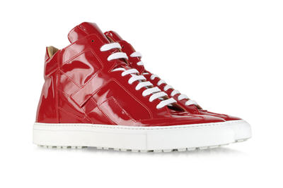 Sneakers en cuir rouge verni MM6 Maison Martin Margiela - Sneakers Forzieri