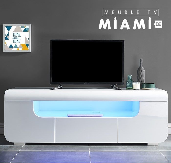 MIAMI Meuble TV avec LED