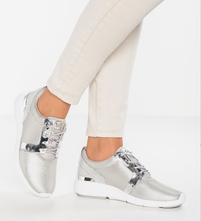 MICHAEL Michael Kors AMANDA TRAINER Baskets basses aluminium/silver