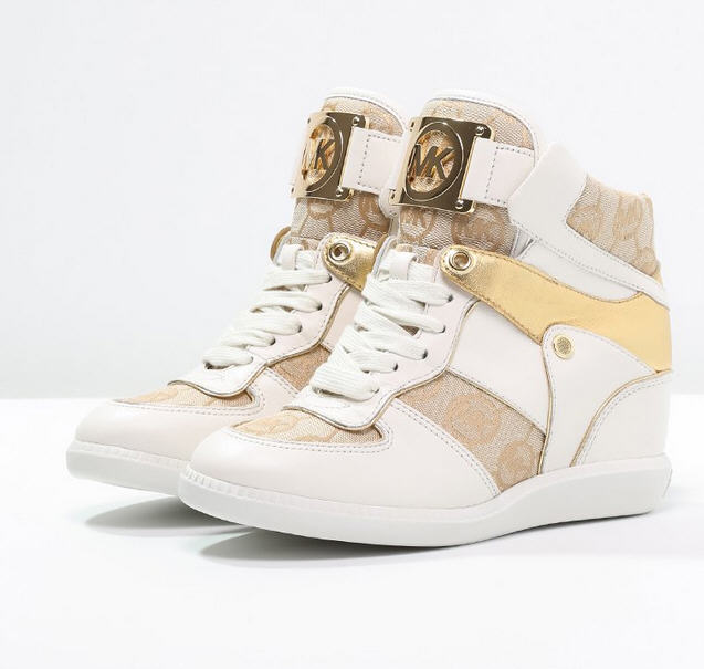 MICHAEL Michael Kors NIKKO Baskets montantes beige/camel/gold, Baskets Femme Zalando