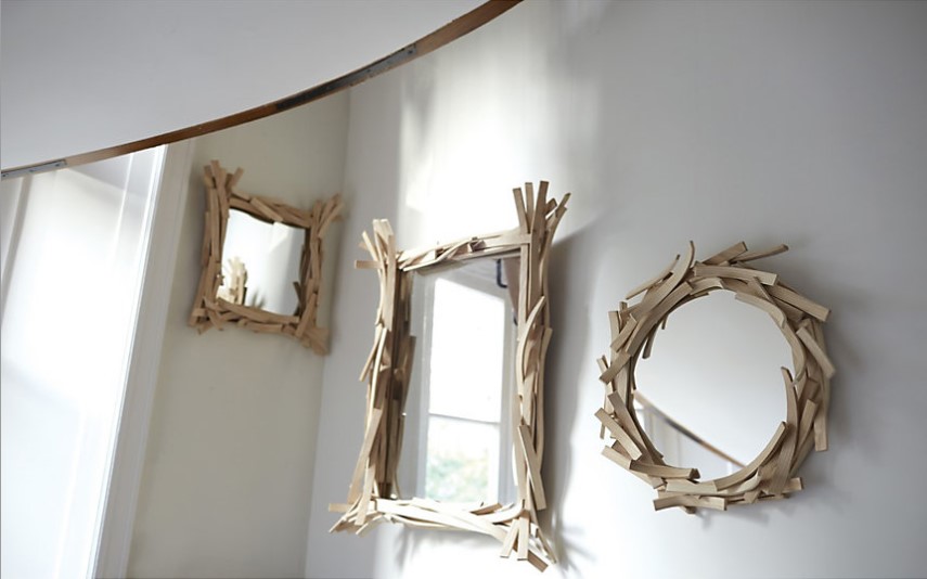 Miroir design en bois Agathe grand modèle