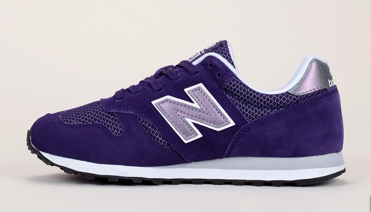 Baskets en cuir nubuck violet Classics Traditionnels New Balance