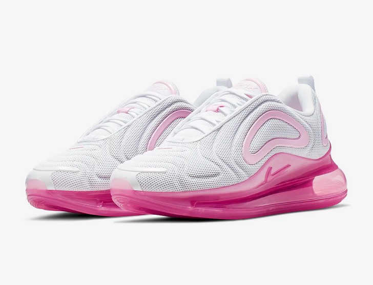 Nike Air Max 720 Blanc/Fuchsia Laser/Lever De Soleil Rose pour Femme