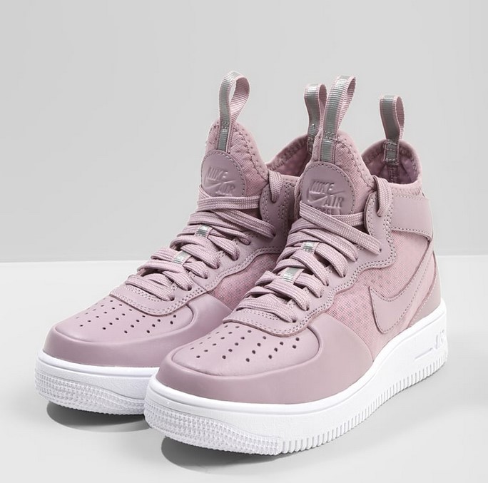 Nike Sportswear AIR FORCE 1 ULTRAFORCE MID Baskets montantes plum fog/black/white - Zalando