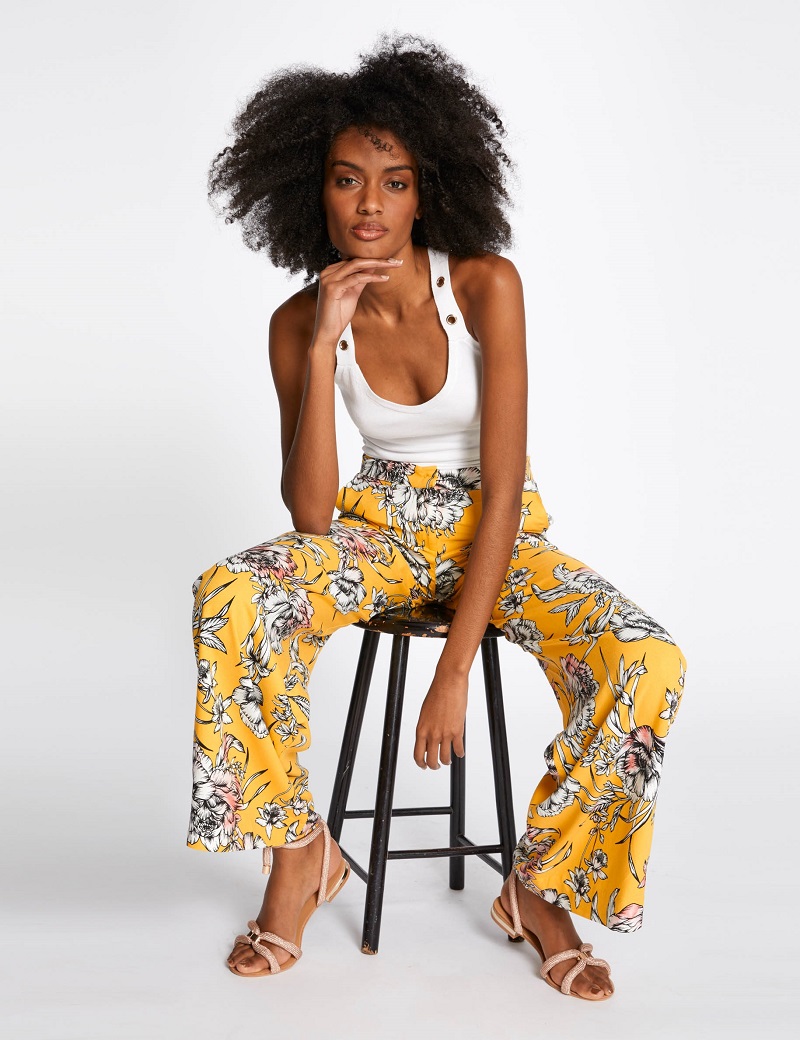 Pantalon ample avec imprimé fleuri Morgan