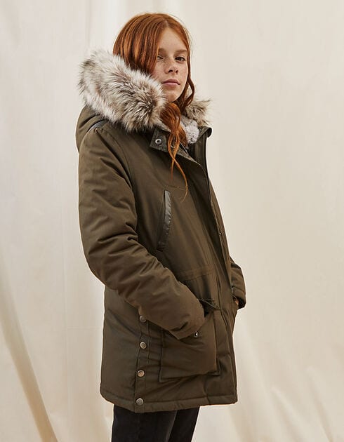 Parka 3 en 1 kaki Fille IKKS avec bomber réversible