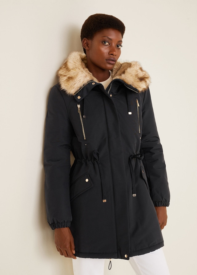 parka femme imperméable avec capuche mango