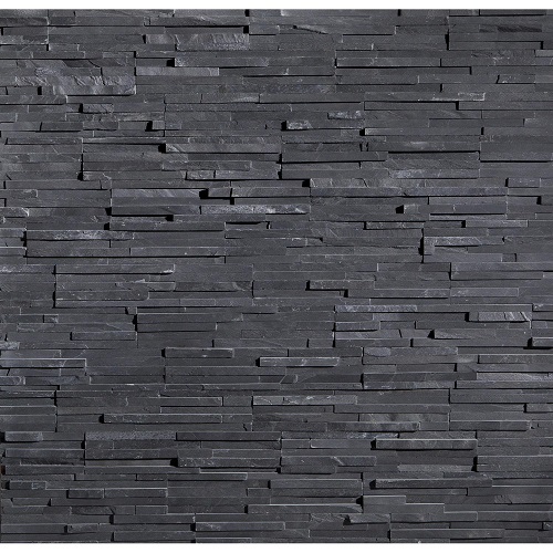 Plaquette de parement pierre naturelle noir Logos - Leroy Merlin