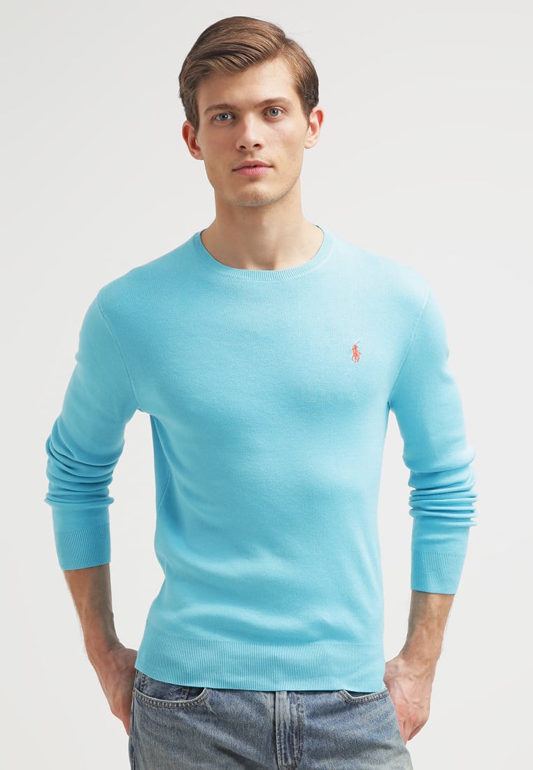 Polo Ralph Lauren SLIM FIT Pullover cayman blue - Pull Homme Zalando