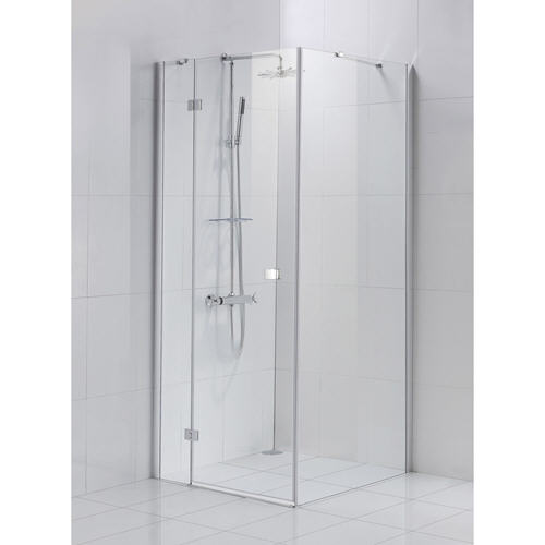 Porte de douche pivotante profilé chromé, Premium2 + p. fixe