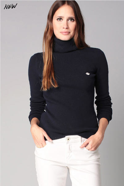 Pull col roulé navy laine cachemire See by Chloé - Pull Femme Monshowroom