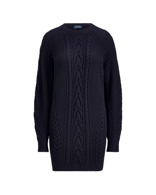 Polo Ralph Lauren Robe-pull en tricot d'Aran en laine
