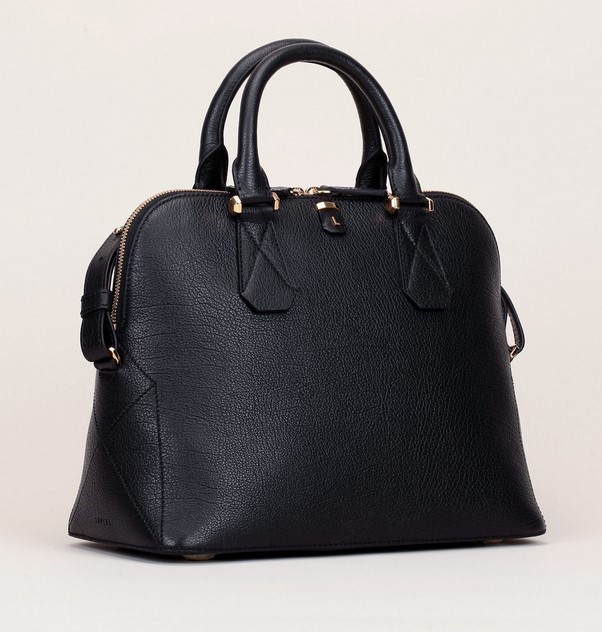 Lancel Sac à main Maxime de Lancel en cuir grainé noir