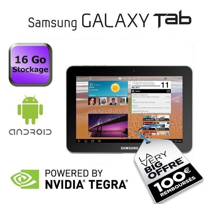 Tablette tactile Cdiscount - Achat Samsung Galaxy Tab 8.9 Wifi 16 Go Prix 379,65 Euros