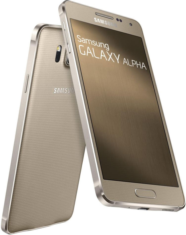 Téléphone portable sans abonnement SAMSUNG Galaxy Alpha 32 Go Gold, Smartphone Boulanger