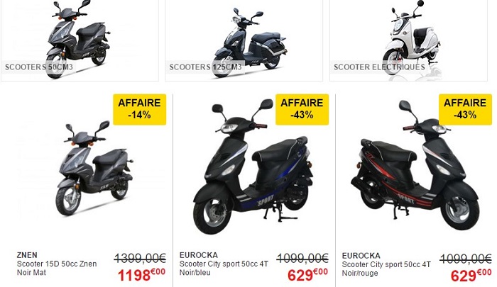 Scooter pas Cher Carrefour