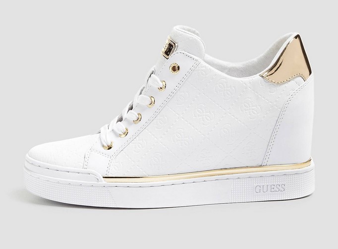 SNEAKERS FLOWURS IMPRIME LOGO Blanc GUESS - Baskets Femme Guess 