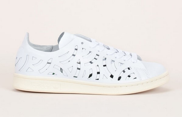 Adidas Originals Stan Smith Cutout Sneakers en cuir blanc ajouré