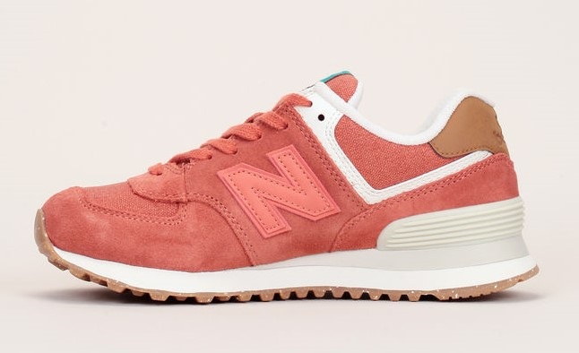 Sneakers en toile et daim corail 574 Global Surf New Balance