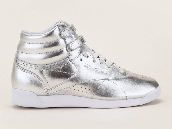 Reebok Hi Metallic Sneakers montantes en cuir argent