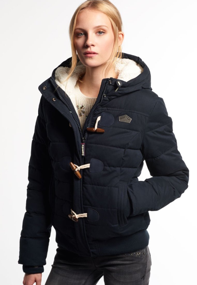 Superdry TOGGLE PUFFER Veste d'hiver navy - Veste d'hiver Femme Zalando