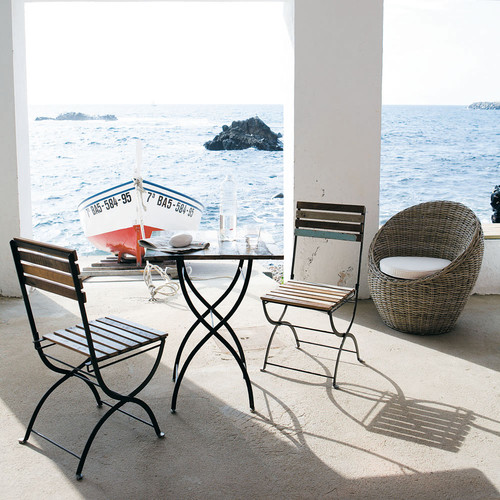 Table + 2 chaises de jardin Collioure