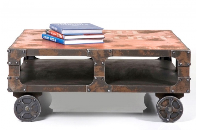  Table basse chariot Kare Design en fer Ontario - Table basse Declikdeco