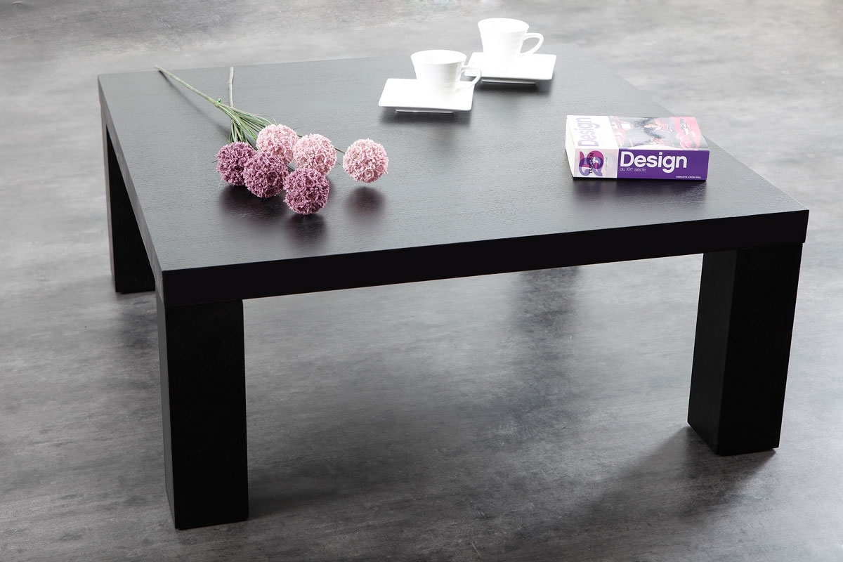 Table basse Miliboo - Table basse design noire bois CLIFFORD
