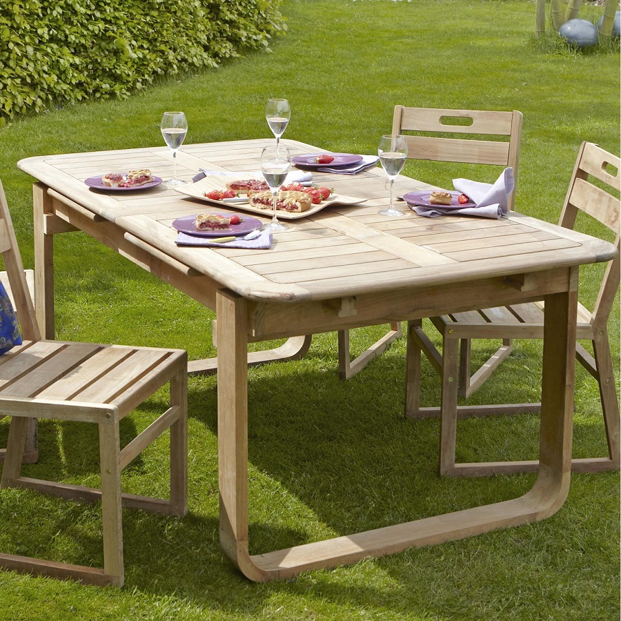 Table de jardin NATERIAL Resort rectangulaire naturel 6/8 personnes - Leroy Merlin