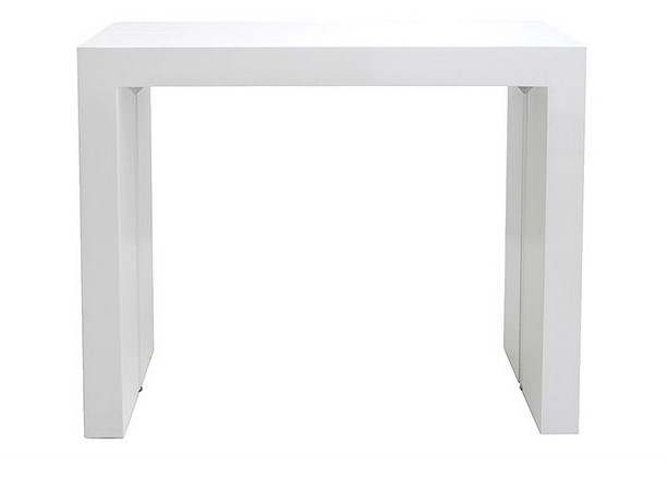 Table extensible design CALEB blanc brillant