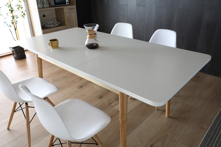 Table extensible scandinave 8 personnes Kittila blanc - Concept Usine