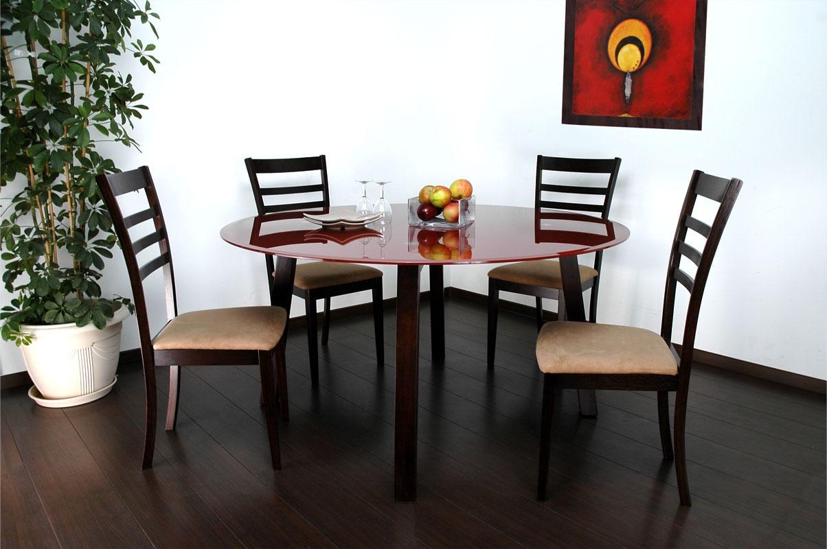 Promo Table Miliboo - Table ronde DALTON coloris Wenge prix 399,00 Euros