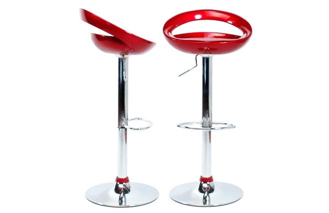 Tabouret de bar / cuisine moderne rouge COMET - Tabouret de bar Miliboo
