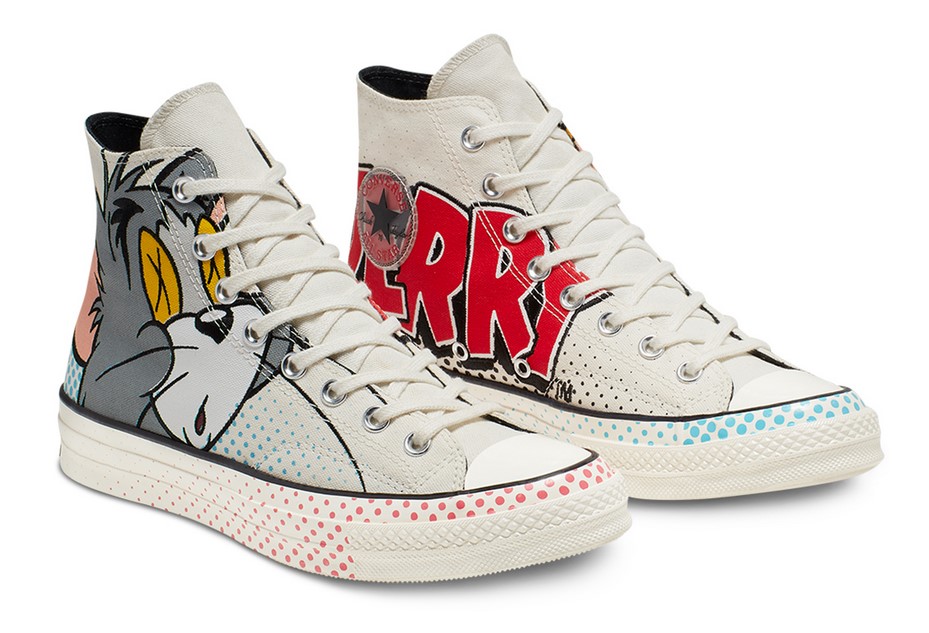 Converse Tom and Jerry Chuck 70 High Top egret/red/black