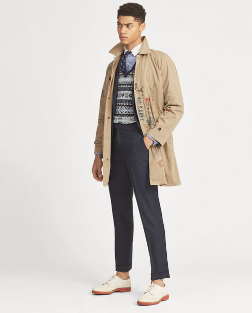 Polo Ralph Lauren Trench Balmacaan en sergé de coton pour Homem