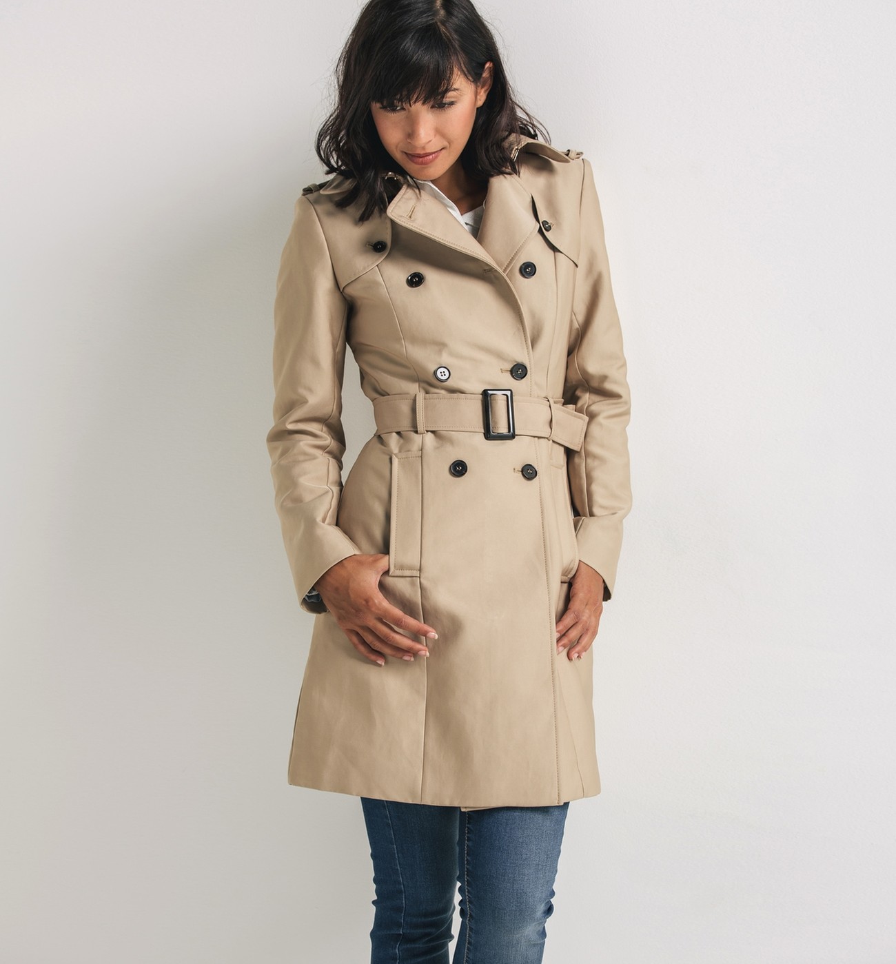 Trench Femme Promod - Trench femme Camel clair