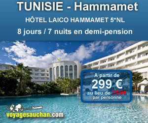 Séjour Tunisie Voyages Auchan - Hammamet Hotel Laico Hammamet 5* Prix 299,00 Euros