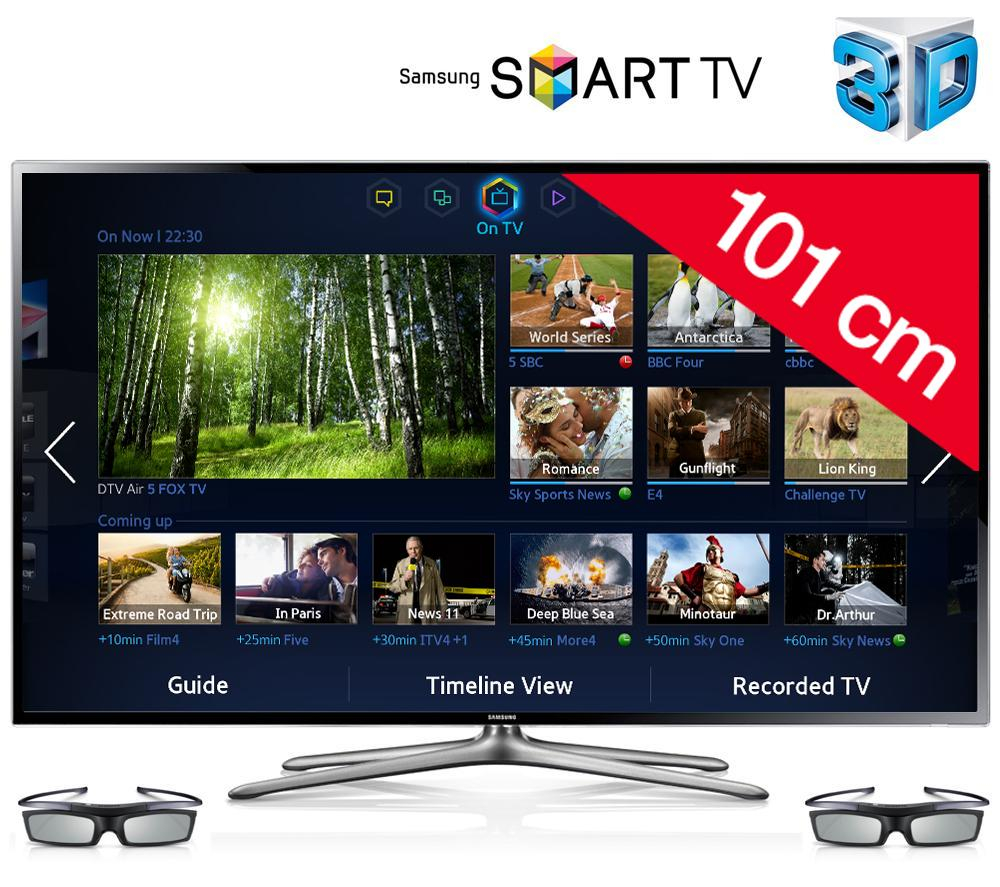 SAMSUNG Téléviseur LED 3D Smart TV UE40F6400 - Téléviseur Carrefour