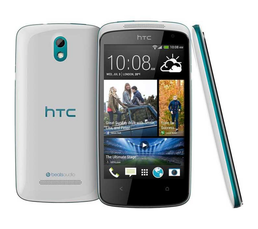 HTC Smartphone Desire 500 Blanc & Bleu - Smartphone Carrefour