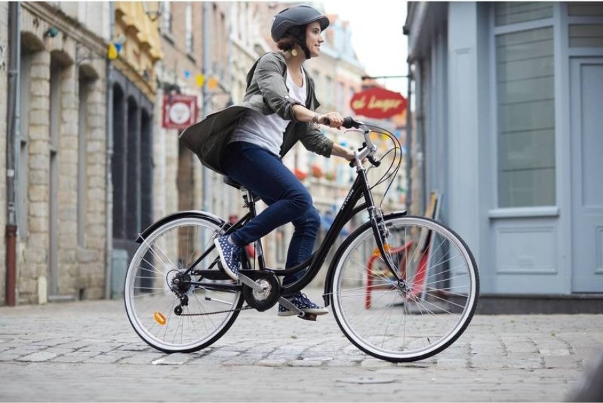 Vélo de ville elops 100 cadre bas noir deals