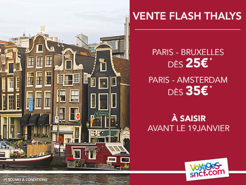 Thalys - Vente Flash Billet de Train Thalys à 25,00 Euros
