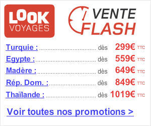 Ventes Flash Look Voyages - Séjours Hôtel ou en Club Lookéa jusqu’à -44%
