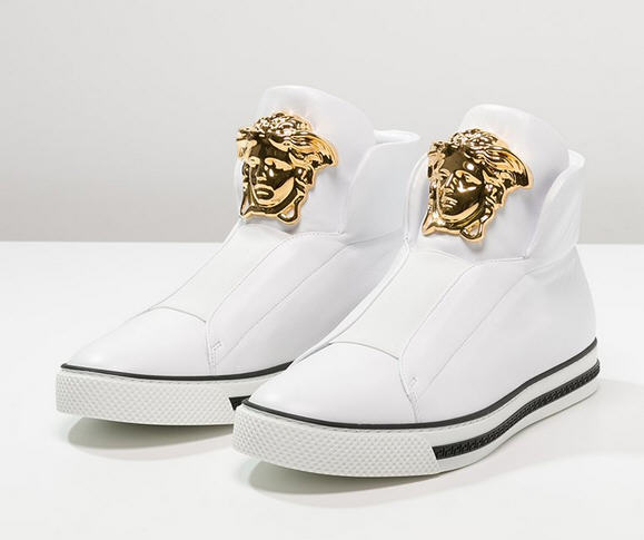 Versace PALAZZO Baskets montantes bianco/oro, Baskets Homme Versace Zalando