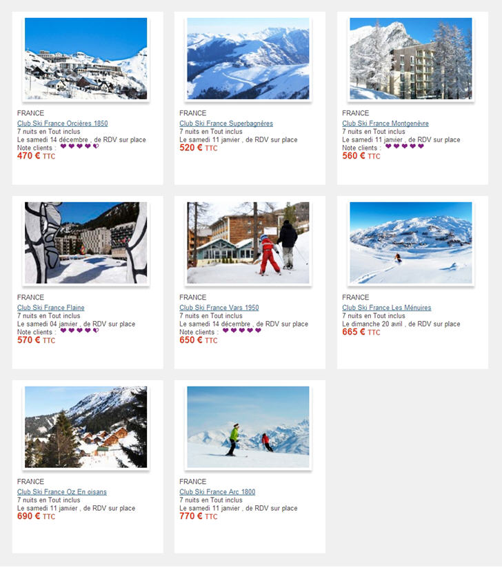 Vacances au Ski Look Voyages