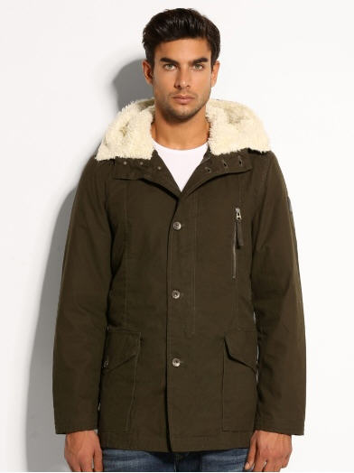 Soldes Parka Homme Guess - Waxed Cotton Parka Guess