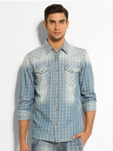 Chemise Homme Guess - Woven Lincoln Denim Shirt Guess