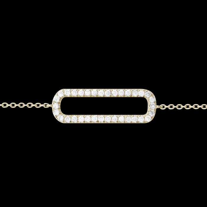 Bracelet Diamant Unique - Bracelet Electra Or jaune 18 carats et diamants Prix 289,00 Euros
