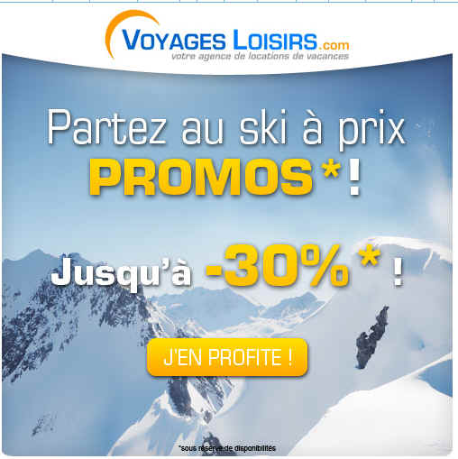 Ski à Prix Promo 35% de Reduction Voyages Loisirs